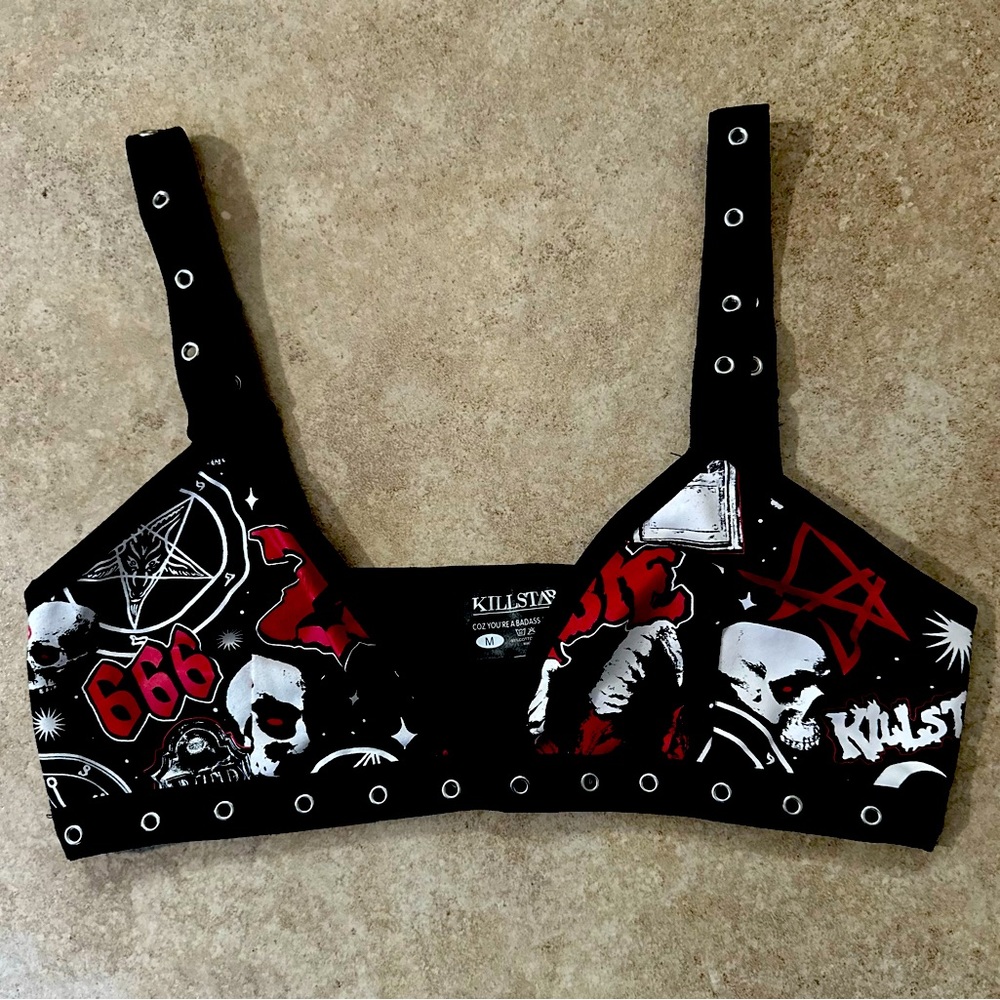 Killstar + Rob Zombie Collaborated Collection Grommet Bra.